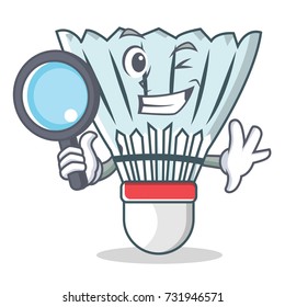 Detective shuttlecock character cartoon vector