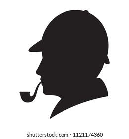 Detective Silhouette Portrait Stock Vector (Royalty Free) 1121174360 ...