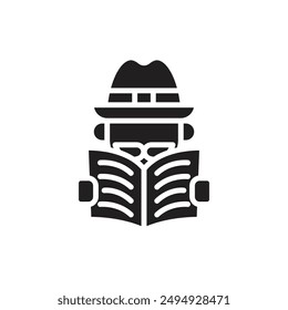 Ilustración vectorial de iconos llenos de detective Stalking