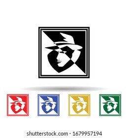 icono multicolor en blanco y negro. Glifo simple, vector plano de iconos de crustáceos para ui y ux, sitio web o aplicación móvil