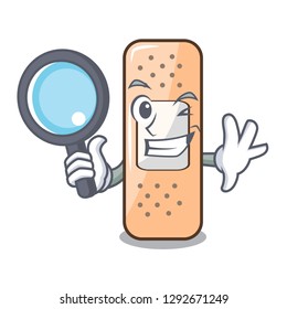 Detective sticking plaster in medicinal basket character