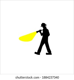 Detective Symbol Logo. Vector Illustration