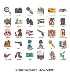 Detective , Thin Line und Pixel Perfect Icons