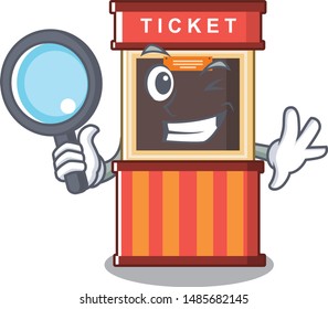 Detective ticket booth in the cartoon shape