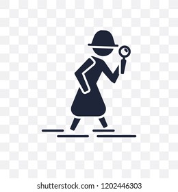 Detective transparent icon. Detective symbol design from Professions collection. Simple element vector illustration on transparent background.