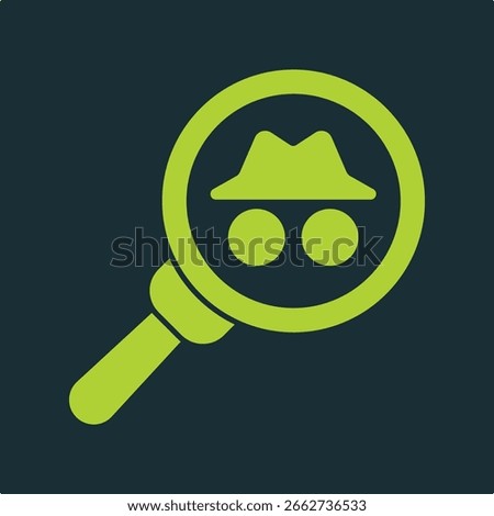 Detective trendy useful vector Illustration design stunning colorful green background.eps