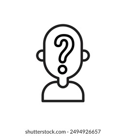 Ilustración vectorial de icono de esquema desconocido de detective