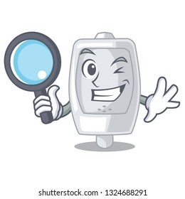 Detective urinal in the a cartoon shape