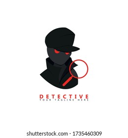 A detective using a magnifying glass. This picture is suitable for t-shirt design.