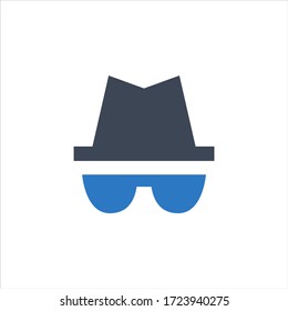 Detective vector icon on white background