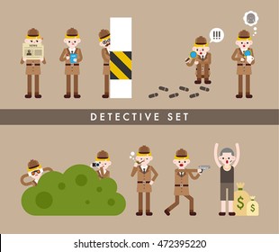 detective vector illustration