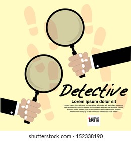 Detective Vector Illustration Concept.EPS10 