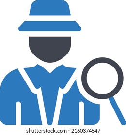 detective Vector illustration on a transparent background. Premium quality symmbols. Glyphs vector icons for concept and graphic design.