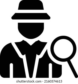 detective Vector illustration on a transparent background. Premium quality symmbols. Glyphs vector icons for concept and graphic design.