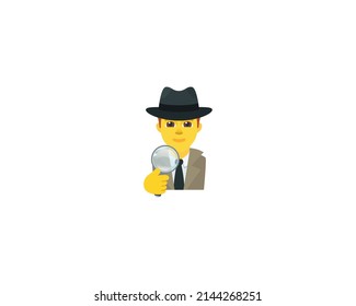 Detective Vector Isolated Character. Detective Icon