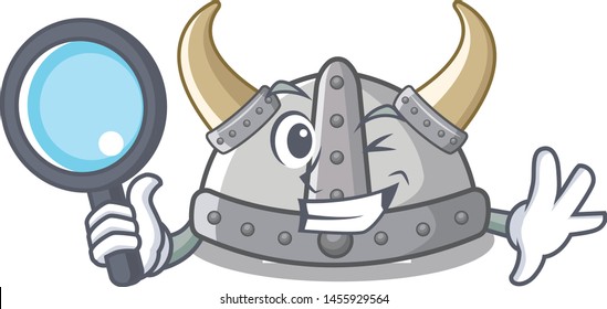 Detective viking helmet in the cartoon shape