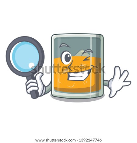 Detective whiskey islated with in the character