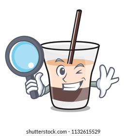 Detective white russian character cartoon