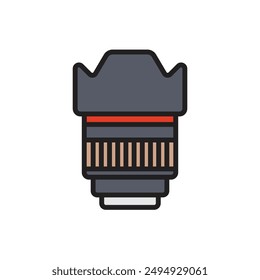 Detective Zoom Lens Icon Vector Illustration