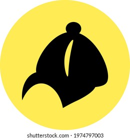 Detektivmütze, Symbolgrafik, Vektorgrafik auf weißem Hintergrund