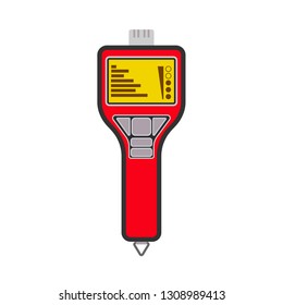 Detector Gas Portable Digital Red LPG Pipe Checker Methane, Propane Vector Icon. Sensor Leak Safety Meter Alert