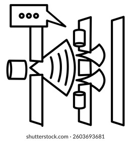 Detector icon represented by photon detector Line style.