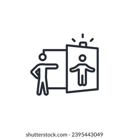 detector icon. vector.Editable stroke.linear style sign for use web design,logo.Symbol illustration.
