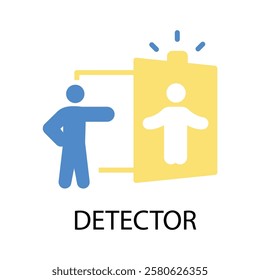 detector icon. vector.Editable stroke.linear style sign for use web design,logo.Symbol illustration.
