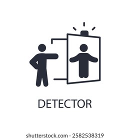 detector icon. vector.Editable stroke.linear style sign for use web design,logo.Symbol illustration.