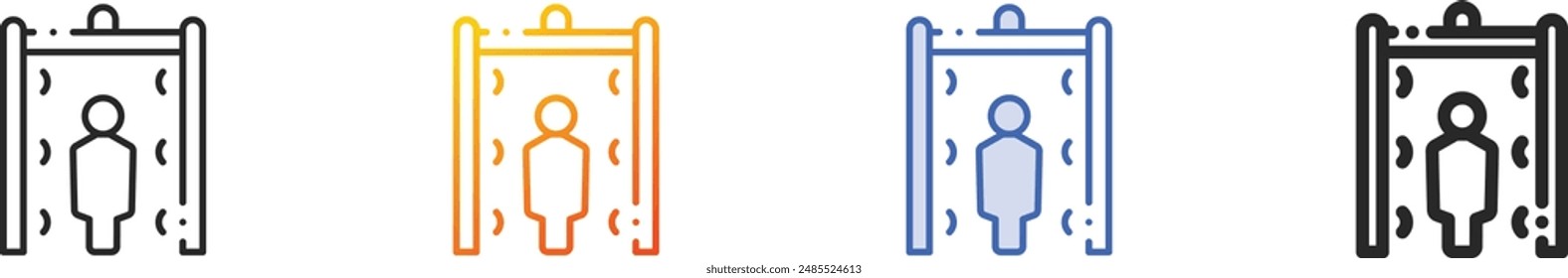 detector icon.Thin Linear, Gradient, Blue Stroke and bold Style Design Isolated On White Background