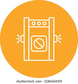 Detector line circle icon vector image. Can also be used for web apps, mobile apps and print media.