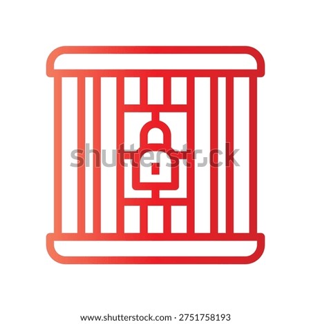 detention jail color gradient icon