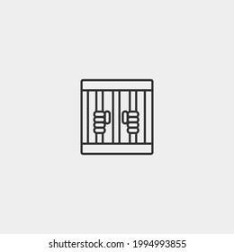 Detention vector icon for web and design