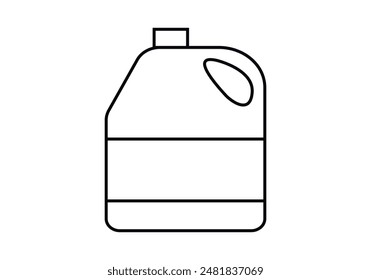 Detergent bottle black icon on white background