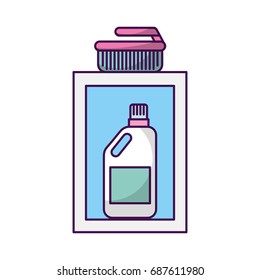 detergent bottle with brush