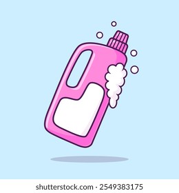 Detergent Bottle Cartoon Vector Icon Illustration. Healthcare 
Object Icon Concept Isolated Premium Vector. Flat Cartoon 
Style