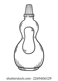 detergent bottle cleaning doodle style