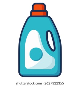 detergent bottle cleaning products flat color vector illustration template design