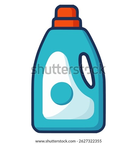 detergent bottle cleaning products flat color vector illustration template design