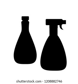 Detergent Bottle. Cleaning Soap Bottle. Vector Illustration.