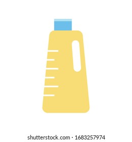 detergent bottle flat style icon design, Cleaning service wash home hygiene equipment domestic interior housework and housekeeping theme Vector illustration