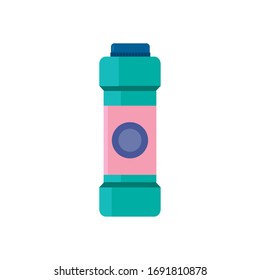 Waschmittel Flasche flach Symbol Design, Reinigungsservice Waschmaschine Haushaltshygiene Hausarbeit und Vektorillustration Wohnungsbau