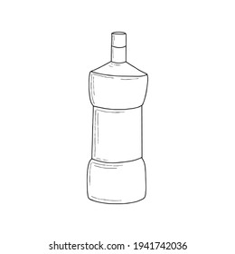 detergent bottle hand drawn style vector black