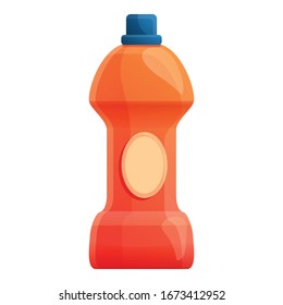 Icono del frasco del detergente. Caricatura del icono del vector del frasco de detergente para diseño web aislado en fondo blanco