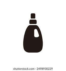 Detergent bottle icon. Flat silhouette version.