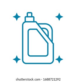 detergent bottle icon over white background, line style, vector illustration