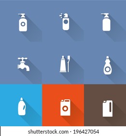 detergent bottle icon set 1
