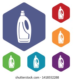 Detergent bottle icon. Simple illustration of detergent bottle vector icon for web