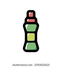 Detergent bottle illustration icon.Simple vector outline, clipart for graphic design.