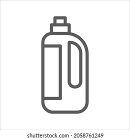 Detergent Bottle Laundry and Dry Clean Simple Icon Vector